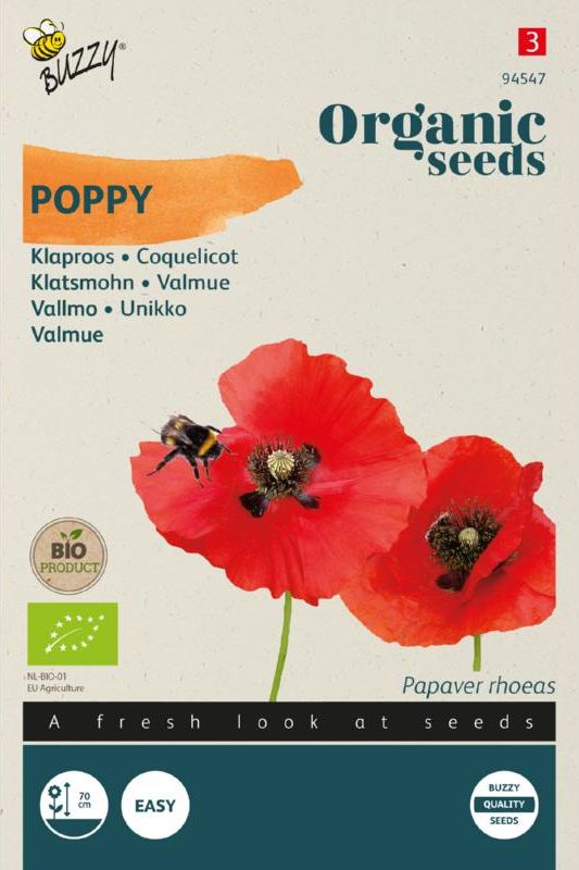 Klatschmohn Rot Samen BIO