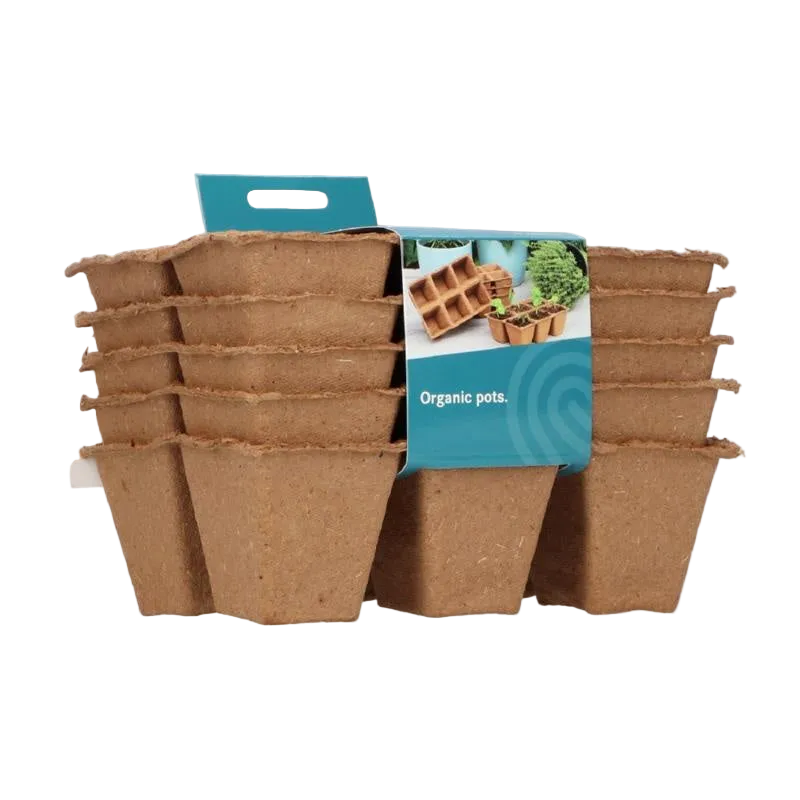 Biologische Töpfchen 6x6 cm (5 Streifen à 6 Stück)